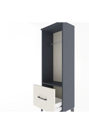 Arges Dolap Tek Raflı Tek Çekmeceli Tek Askılı 44x30x134 Antrasit-Aytaşı