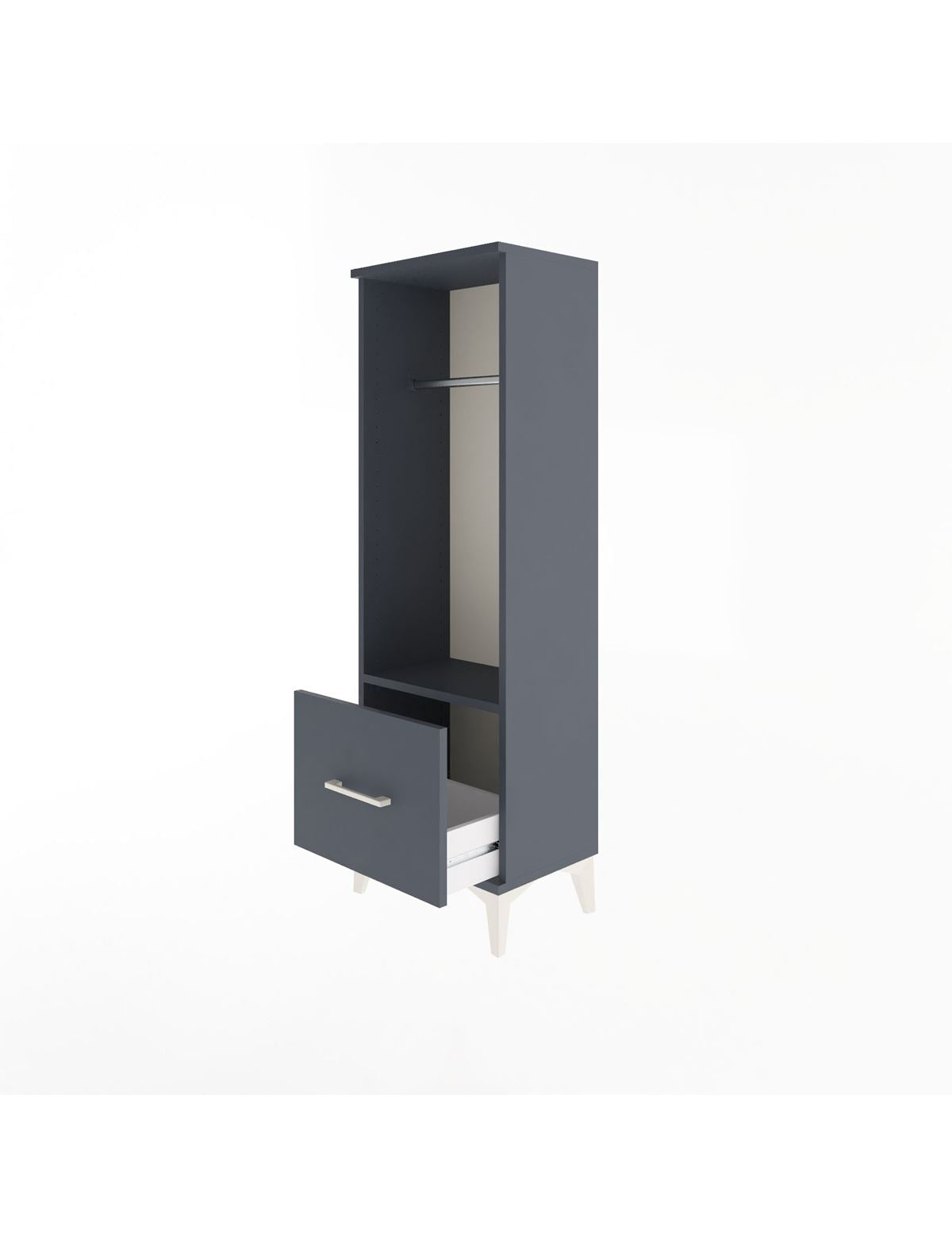 Arges Dolap Tek Raflı Tek Çekmeceli Tek Askılı 44x30x134 - S16M091V5A