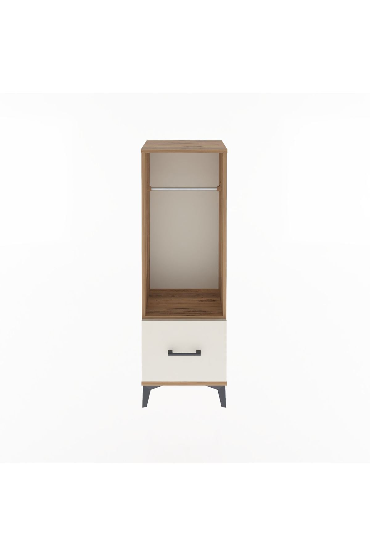 Arges Dolap Tek Raflı Tek Çekmeceli Tek Askılı 44x30x134 Çam-Aytaşı