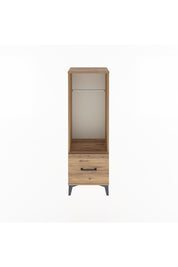 Arges Dolap Tek Raflı Tek Çekmeceli Tek Askılı 44x30x134 Çam-Çam