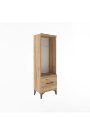 Arges Dolap Tek Raflı Tek Çekmeceli Tek Askılı 44x30x134 Çam-Çam