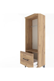 Arges Dolap Tek Raflı Tek Çekmeceli Tek Askılı 44x30x134 Çam-Çam
