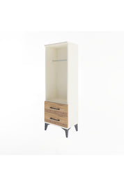 Arges Dolap Tek Raflı 2 Çekmeceli Tek Askılı 44x30x134 Aytaşı-Çam