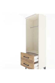 Arges Dolap Tek Raflı 2 Çekmeceli Tek Askılı 44x30x134 Aytaşı-Çam