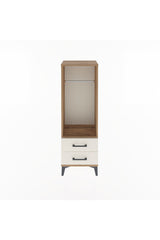 Arges Dolap Tek Raflı 2 Çekmeceli Tek Askılı 44x30x134