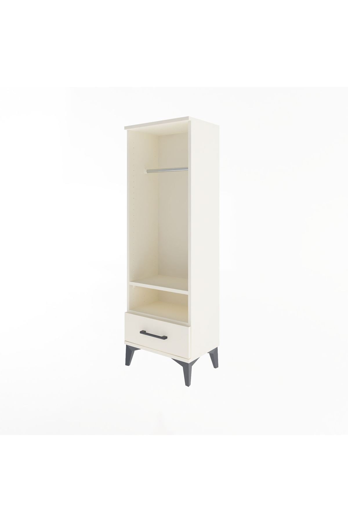 Arges Dolap 2 Raflı Tek Çekmeceli Tek Askılı 44x30x134 Aytaşı-Aytaşı
