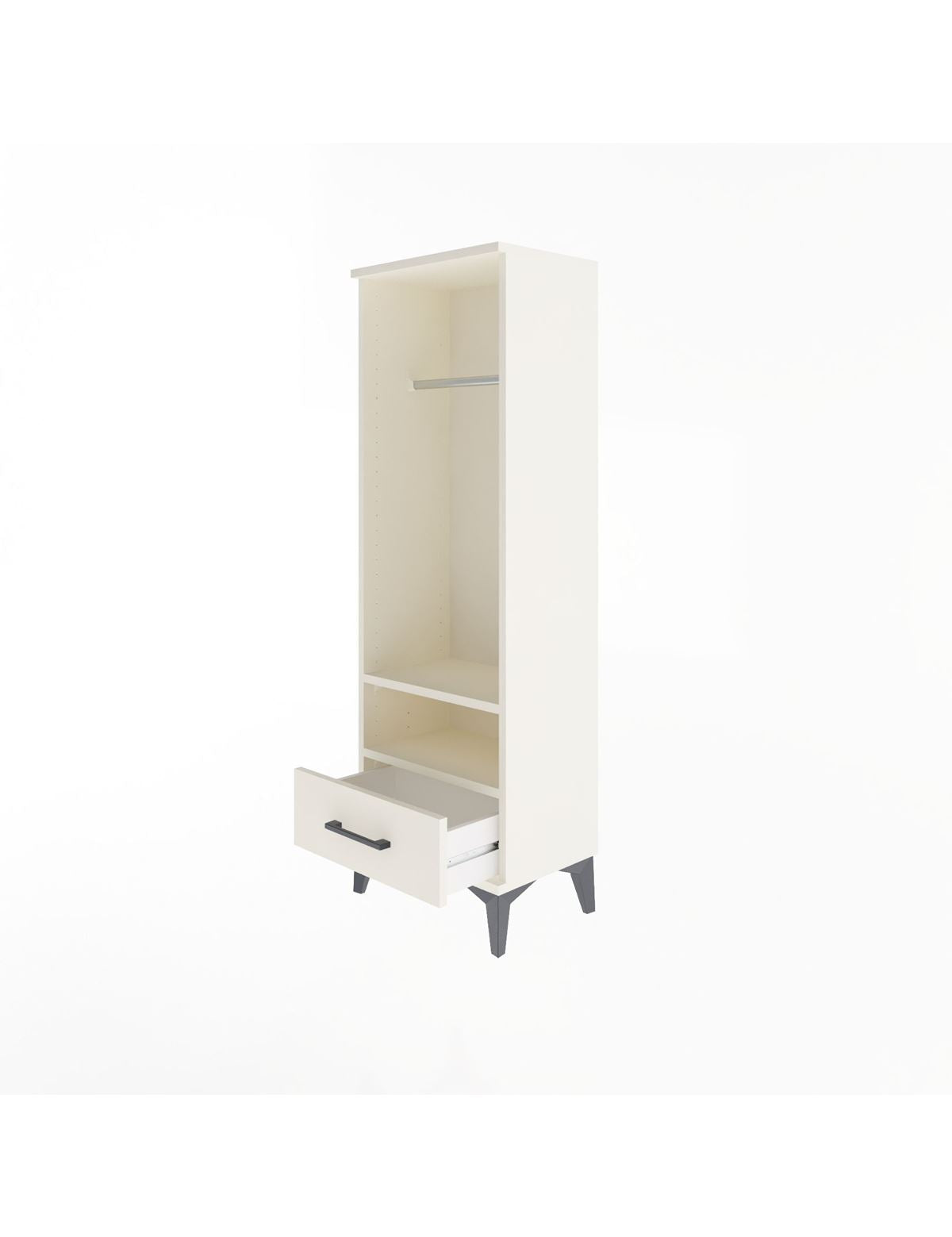 Arges Dolap 2 Raflı Tek Çekmeceli Tek Askılı 44x30x134 - S16M093V1A