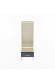 Arges Dolap 2 Raflı Tek Çekmeceli Tek Askılı 44x30x134 Aytaşı-Antrasit