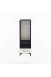Arges Dolap 2 Raflı Tek Çekmeceli Tek Askılı 44x30x134 Antrasit-Aytaşı