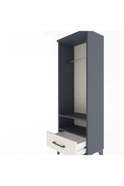 Arges Dolap 2 Raflı Tek Çekmeceli Tek Askılı 44x30x134 Antrasit-Aytaşı