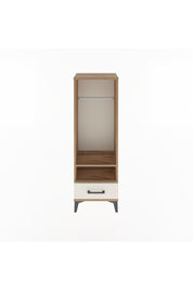 Arges Dolap 2 Raflı Tek Çekmeceli Tek Askılı 44x30x134 Çam-Aytaşı