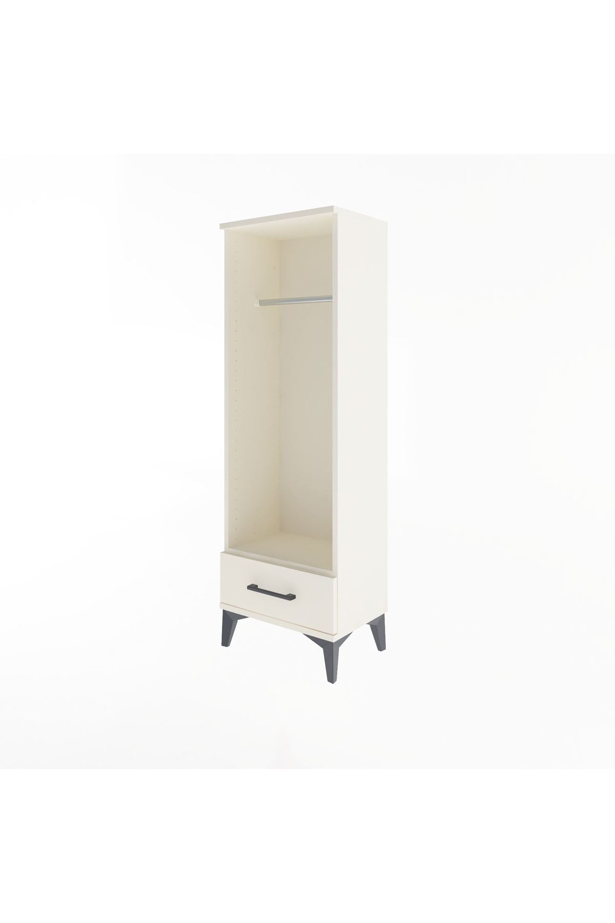Arges Dolap Tek Raflı Tek Çekmeceli Tek Askılı 44x30x134 Aytaşı-Aytaşı