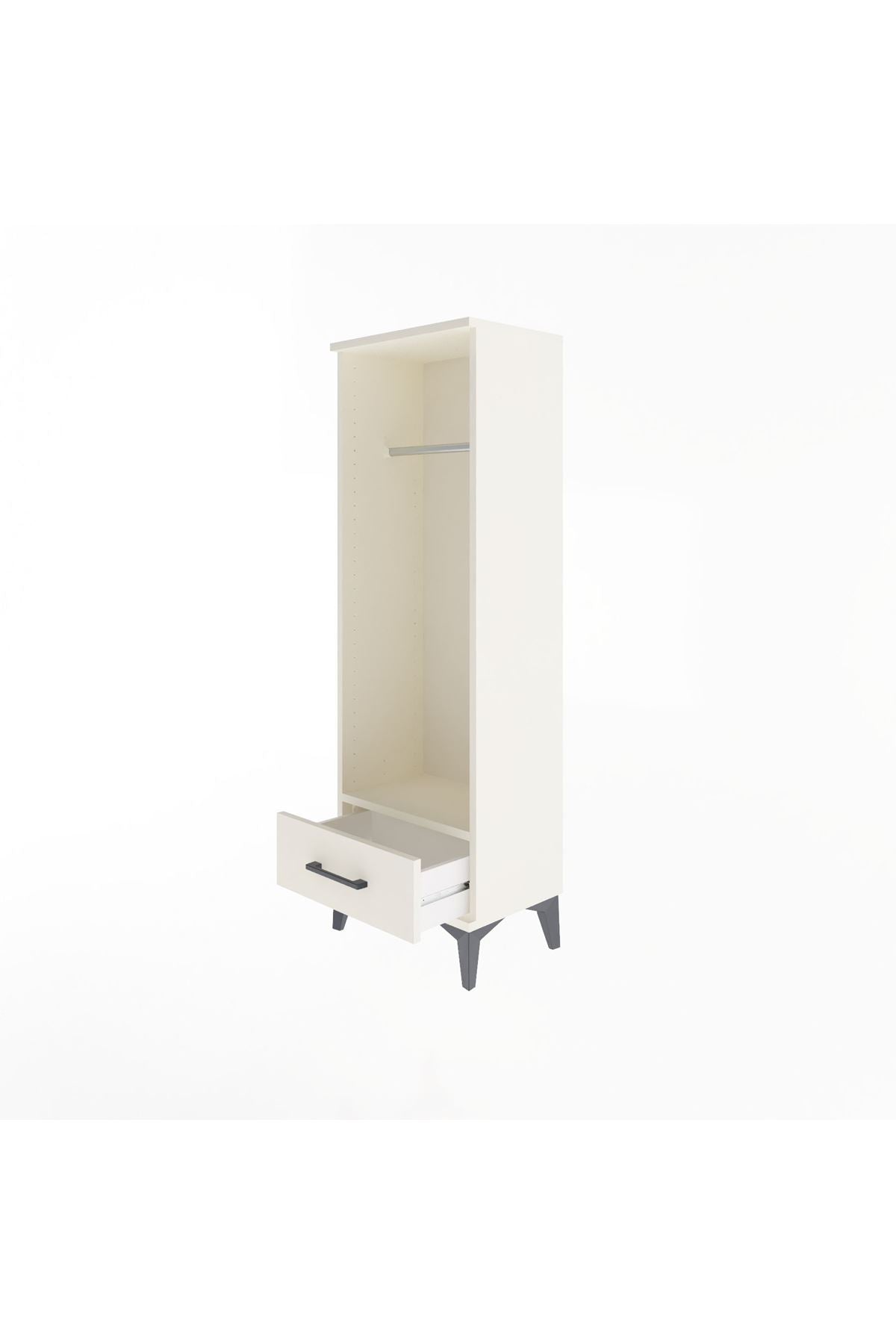 Arges Dolap Tek Raflı Tek Çekmeceli Tek Askılı 44x30x134 Aytaşı-Aytaşı