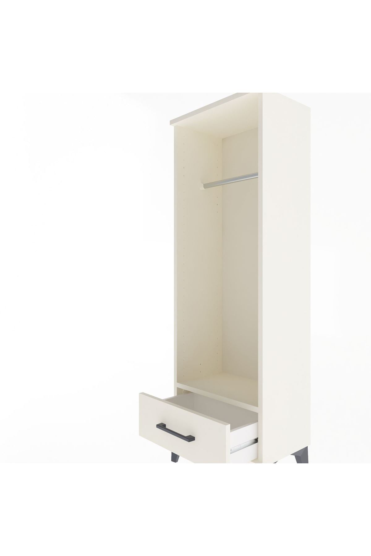 Arges Dolap Tek Raflı Tek Çekmeceli Tek Askılı 44x30x134 Aytaşı-Aytaşı