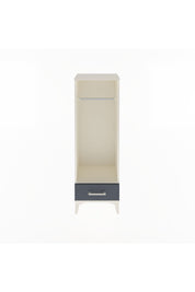 Arges Dolap Tek Raflı Tek Çekmeceli Tek Askılı 44x30x134 Aytaşı-Antrasit