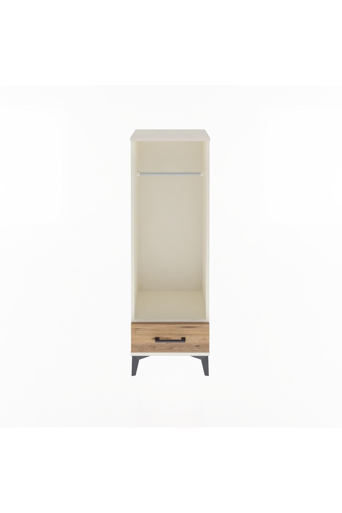 Arges Dolap Tek Raflı Tek Çekmeceli Tek Askılı 44x30x134 Aytaşı-Çam