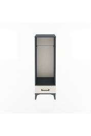 Arges Dolap Tek Raflı Tek Çekmeceli Tek Askılı 44x30x134 Antrasit-Aytaşı