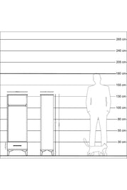 Arges Dolap Tek Raflı Tek Çekmeceli Tek Askılı 44x30x134 Antrasit-Çam