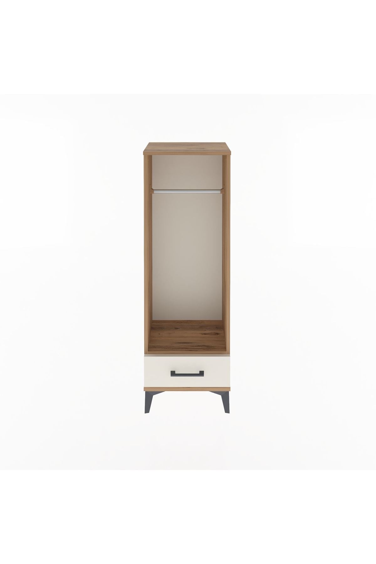 Arges Dolap Tek Raflı Tek Çekmeceli Tek Askılı 44x30x134 Çam-Aytaşı