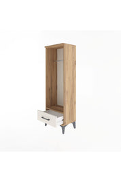 Arges Dolap Tek Raflı Tek Çekmeceli Tek Askılı 44x30x134 Çam-Aytaşı