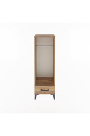Arges Dolap Tek Raflı Tek Çekmeceli Tek Askılı 44x30x134 Çam-Çam