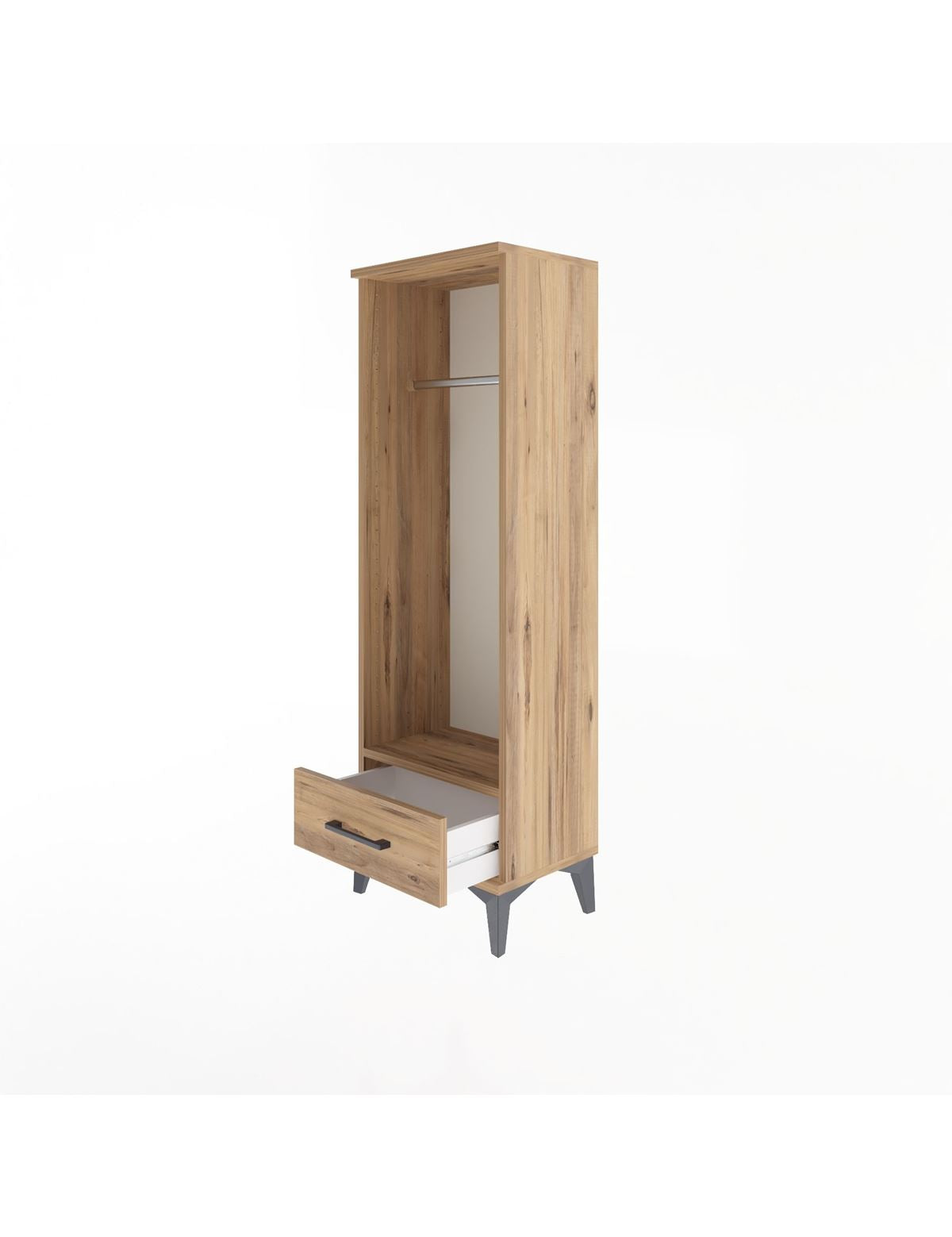 Arges Dolap Tek Raflı Tek Çekmeceli Tek Askılı 44x30x134 - S16M094V9A