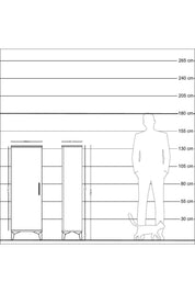 Arges Dolap 3 Raflı Tek Kapaklı 44x30x134 Aytaşı-Antrasit