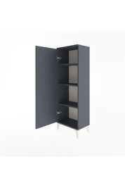 Arges Dolap 3 Raflı Tek Kapaklı 44x30x134 Antrasit-Antrasit