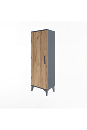 Arges Dolap 3 Raflı Tek Kapaklı 44x30x134 Antrasit-Çam