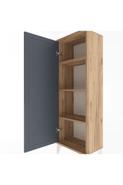 Arges Dolap 3 Raflı Tek Kapaklı 44x30x134 Çam-Antrasit