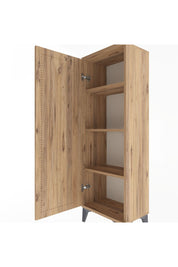 Arges Dolap 3 Raflı Tek Kapaklı 44x30x134 Çam-Çam