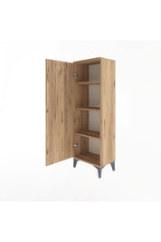 Arges Dolap 3 Raflı Tek Kapaklı 44x30x134 Çam-Çam