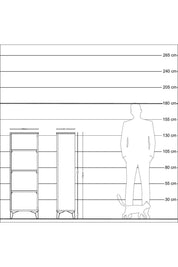 Arges Dolap 3 Raflı 44x30x134 Antrasit-Çam