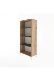 Arges Dolap 3 Raflı 60x30x134 Çam-Antrasit