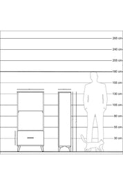 Arges Dolap Tek Raflı Tek Çekmeceli 60x30x134 Aytaşı-Antrasit
