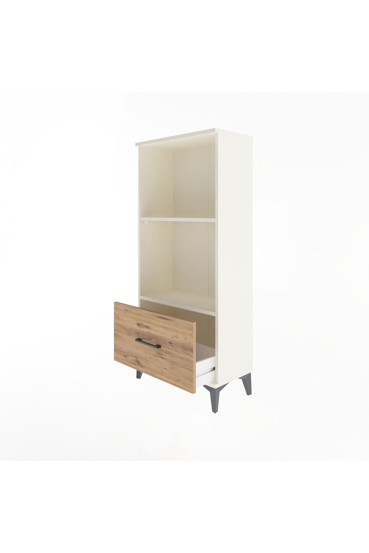 Arges Dolap Tek Raflı Tek Çekmeceli 60x30x134 Aytaşı-Çam