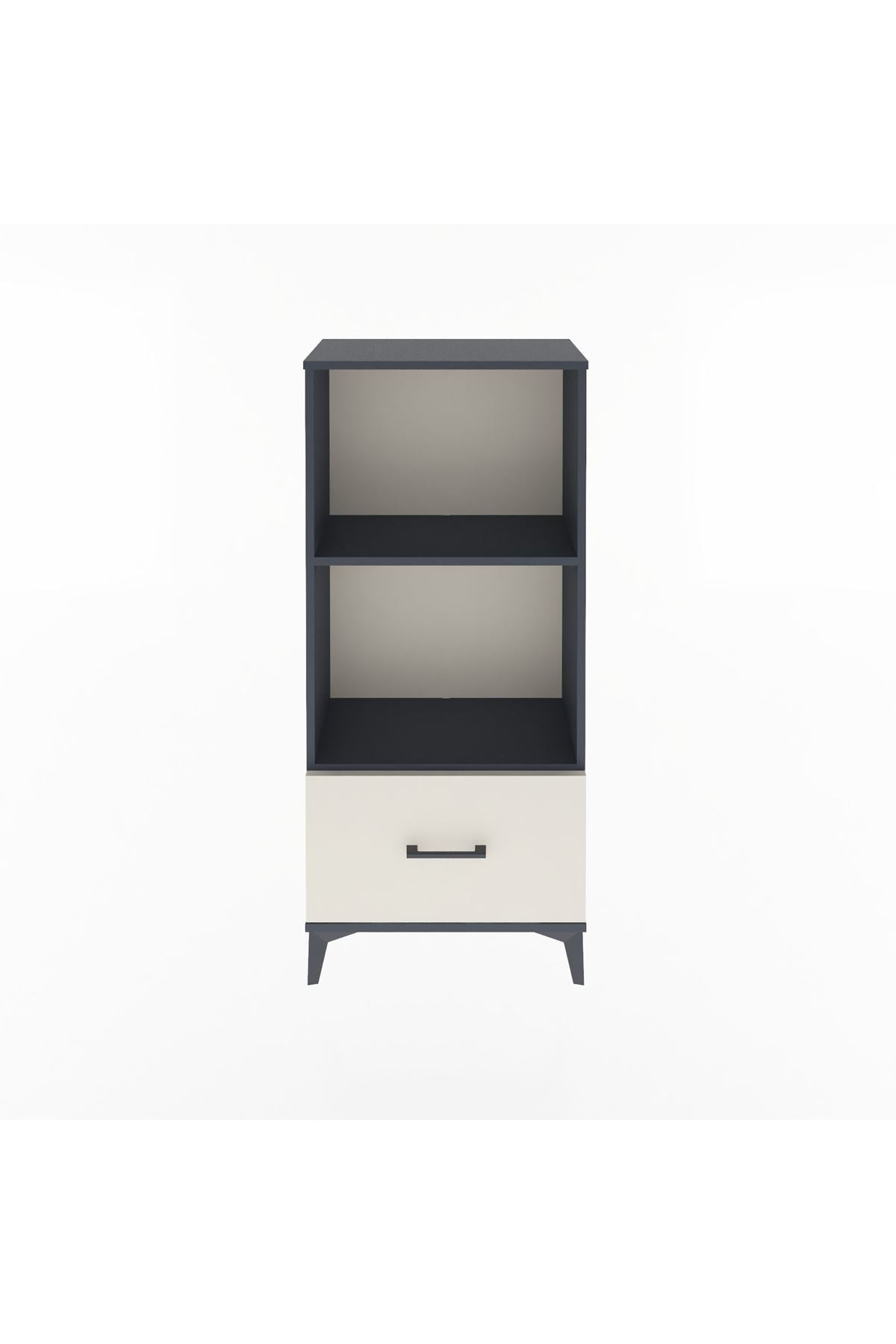 Arges Dolap Tek Raflı Tek Çekmeceli 60x30x134 Antrasit-Aytaşı