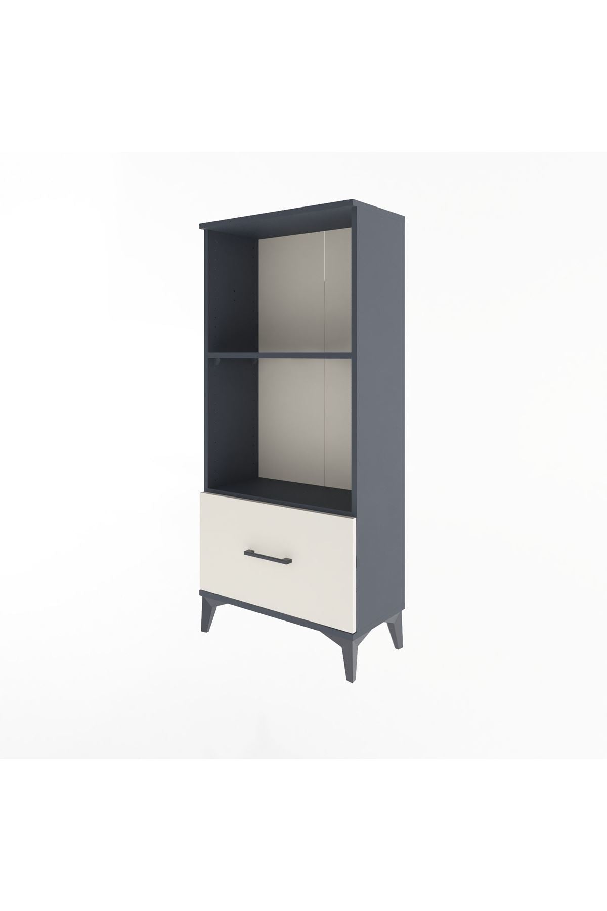 Arges Dolap Tek Raflı Tek Çekmeceli 60x30x134 Antrasit-Aytaşı