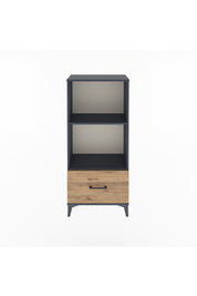 Arges Dolap Tek Raflı Tek Çekmeceli 60x30x134 Antrasit-Çam