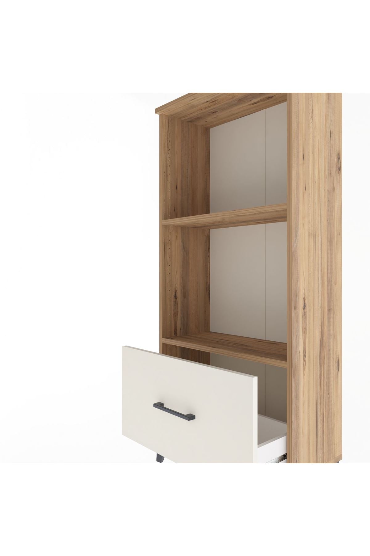 Arges Dolap Tek Raflı Tek Çekmeceli 60x30x134 Çam-Aytaşı