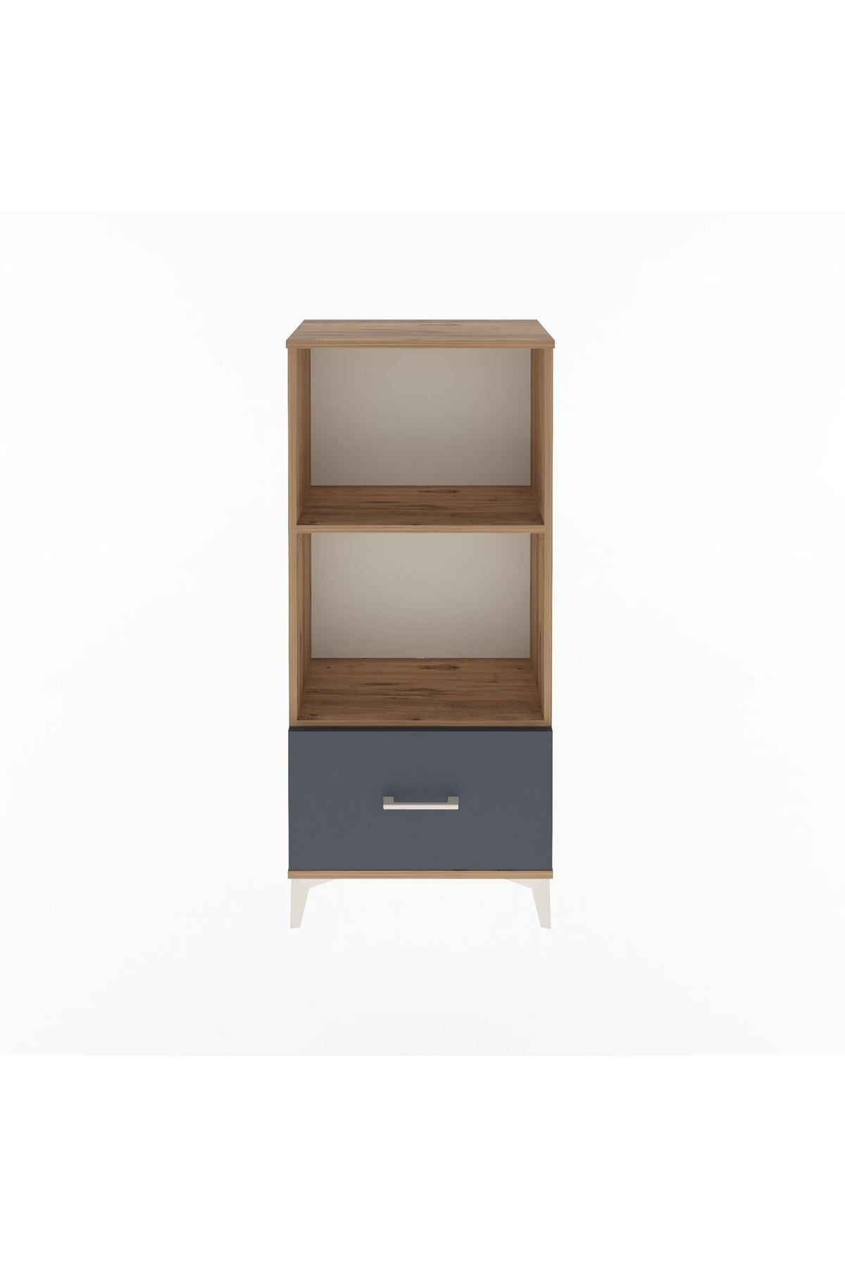 Arges Dolap Tek Raflı Tek Çekmeceli 60x30x134 Çam-Antrasit