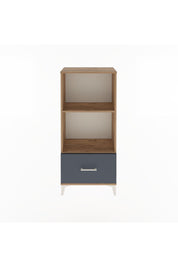 Arges Dolap Tek Raflı Tek Çekmeceli 60x30x134 Çam-Antrasit