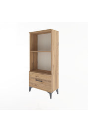 Arges Dolap Tek Raflı Tek Çekmeceli 60x30x134 Çam-Çam