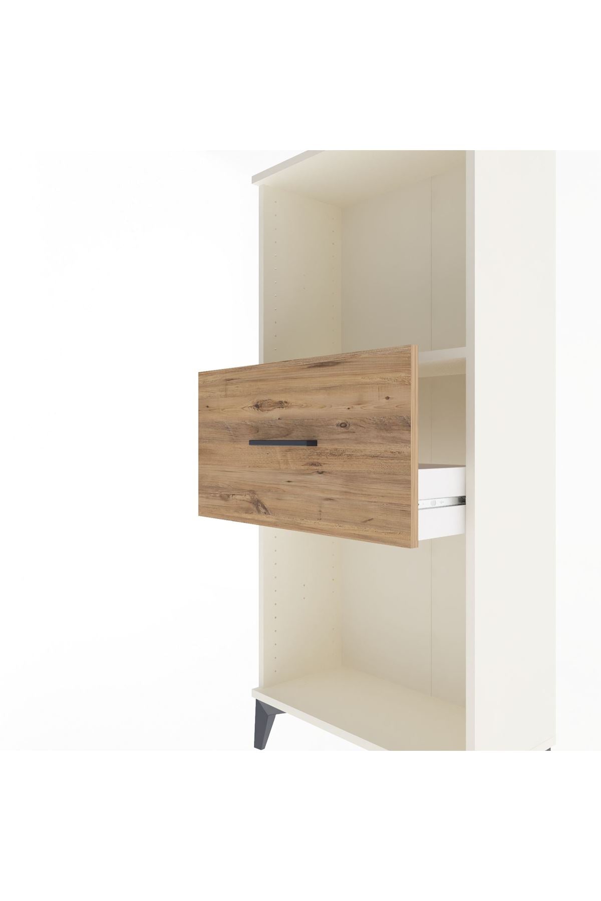 Arges Dolap Tek Raflı Tek Çekmeceli 60x30x134 Aytaşı-Çam