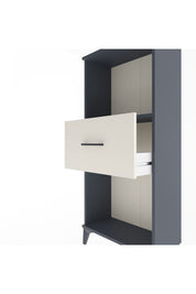 Arges Dolap Tek Raflı Tek Çekmeceli 60x30x134 Antrasit-Aytaşı