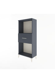 Arges Dolap Tek Raflı Tek Çekmeceli 60x30x134 Antrasit-Antrasit