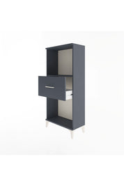 Arges Dolap Tek Raflı Tek Çekmeceli 60x30x134 Antrasit-Antrasit