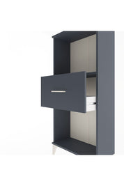 Arges Dolap Tek Raflı Tek Çekmeceli 60x30x134 Antrasit-Antrasit