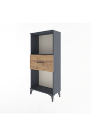 Arges Dolap Tek Raflı Tek Çekmeceli 60x30x134 Antrasit-Çam