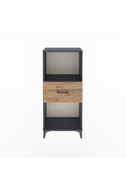 Arges Dolap Tek Raflı Tek Çekmeceli 60x30x134 Antrasit-Çam